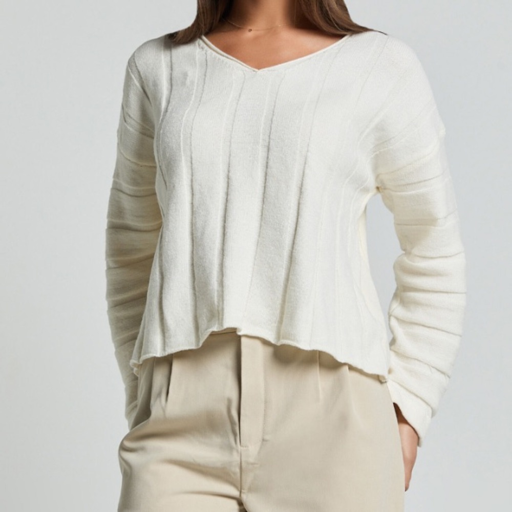 PROOF APPAREL V-NECK RIBBED SWEATER